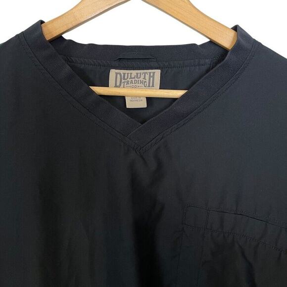 Duluth Trading Co Mens V-Neck Long Sleeve Bogey Black Windshirt Shirt sz 3XL - Picture 5 of 16